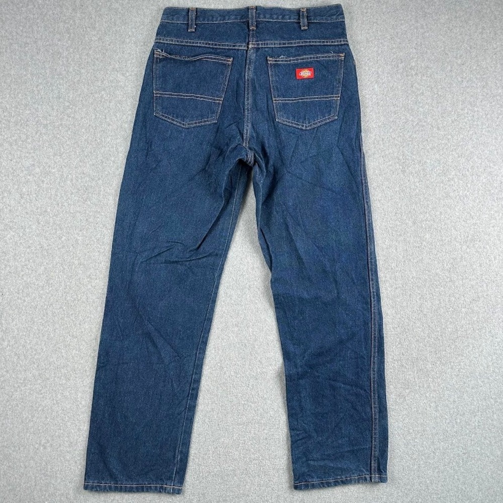 Dickies Mens Relaxed Fit Straight Leg Jeans Dark Wash Blue Size 33x32 Cowboy - Picture 2 of 8